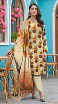 Lawn 3PC Printed Unstitched Perfect skin Contrast Suit